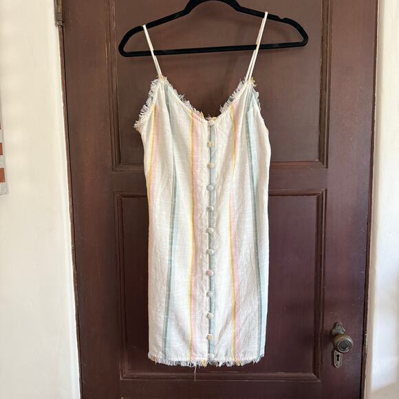 BILLABONG x THE SALTY BLONDE | Cotton Striped Mini Dress Sundress | Small - Picture 2 of 5
